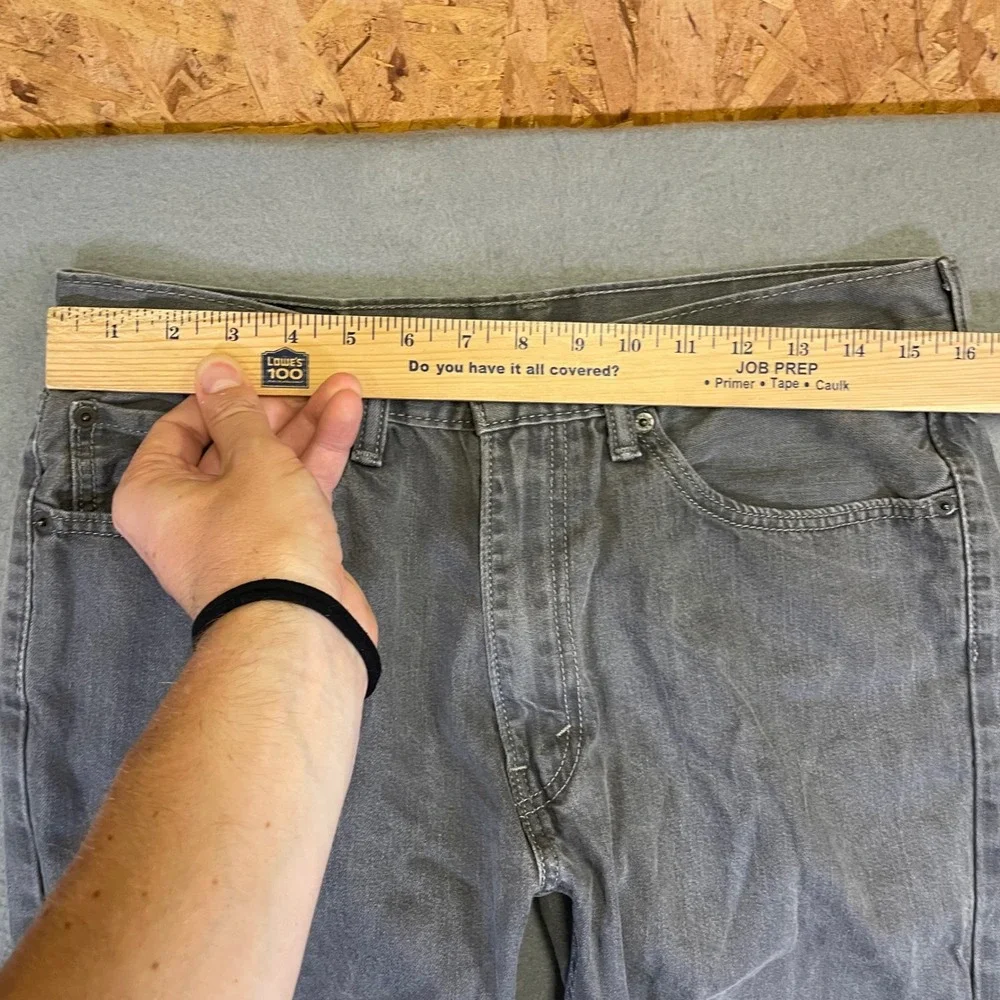 Levi's 505 Gray Jeans Men's 32x31 Regular Straight Leg Denim